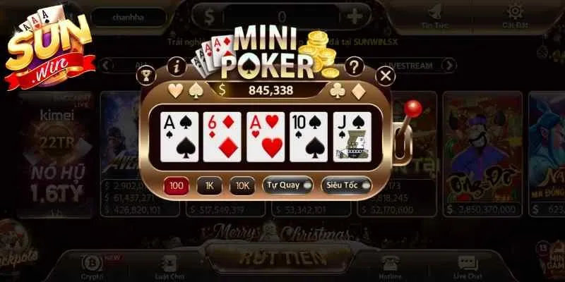 Điểm khác biệt khi chơi mini poker